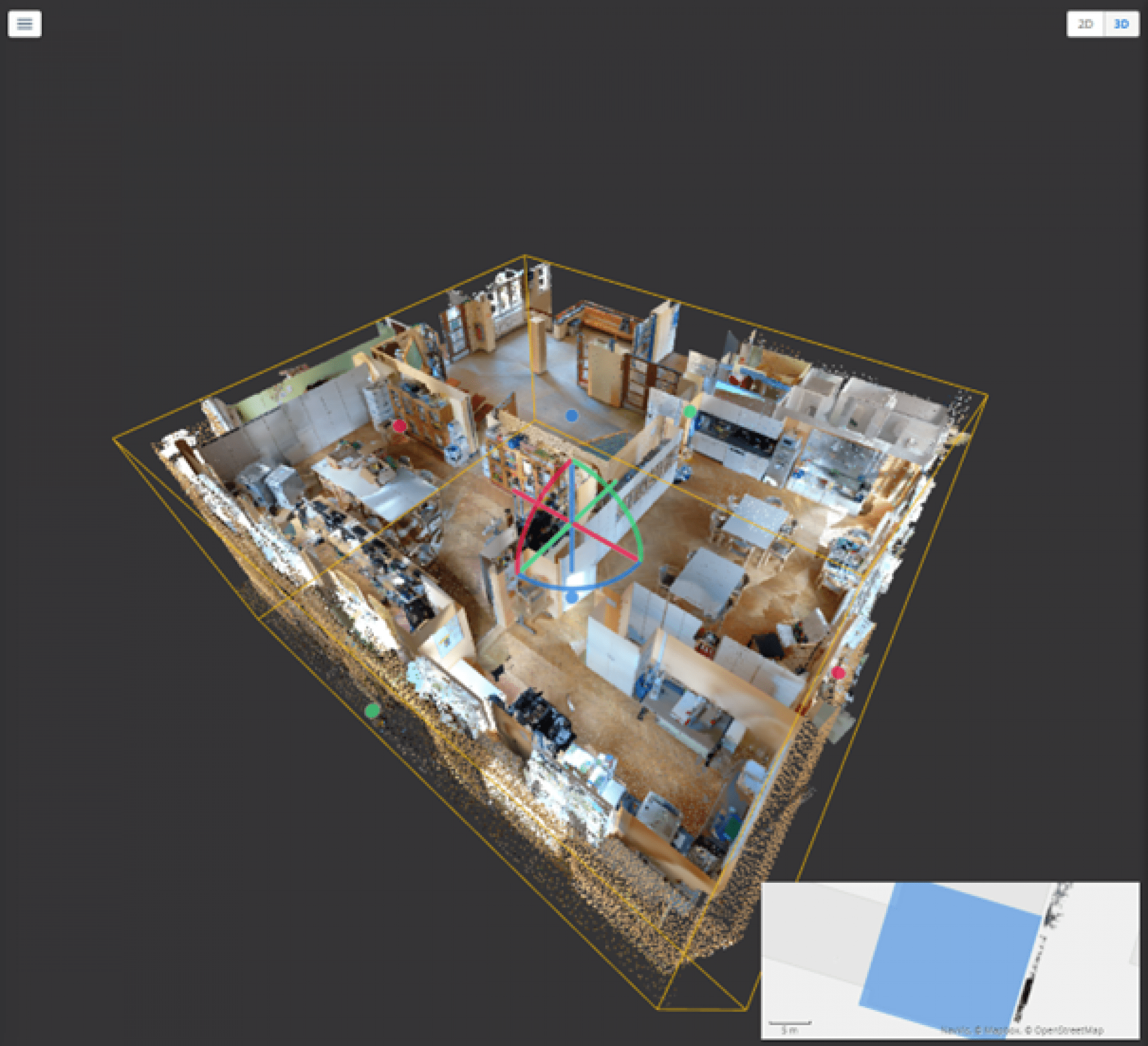 3D-Model einer Etage